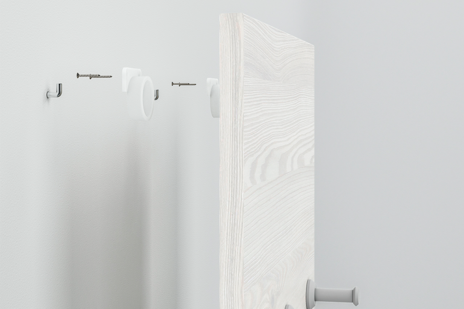 CALLA Wieszak ścienny biały - zdjęcie 3