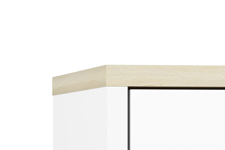 BUBO Szafa ubraniowa biały/drewno bukowe/różowy - zdjęcie 8