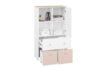 BUBO Komoda biały/drewno bukowe/różowy - zdjęcie 3