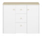 BUBO Komoda biały/drewno bukowe - zdjęcie 1