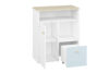 BUBO Komoda biały/drewno bukowe/niebieski - zdjęcie 4