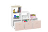 BUBO Regał biały/drewno bukowe/różowy - zdjęcie 4