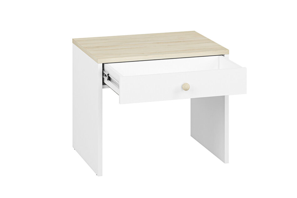BUBO Stolik biały/drewno bukowe - zdjęcie 2