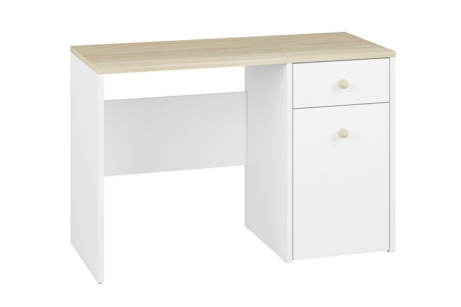 BUBO Biurko biały/drewno bukowe - zdjęcie 1