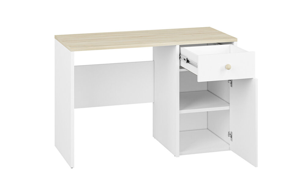 BUBO Biurko biały/drewno bukowe - zdjęcie 4