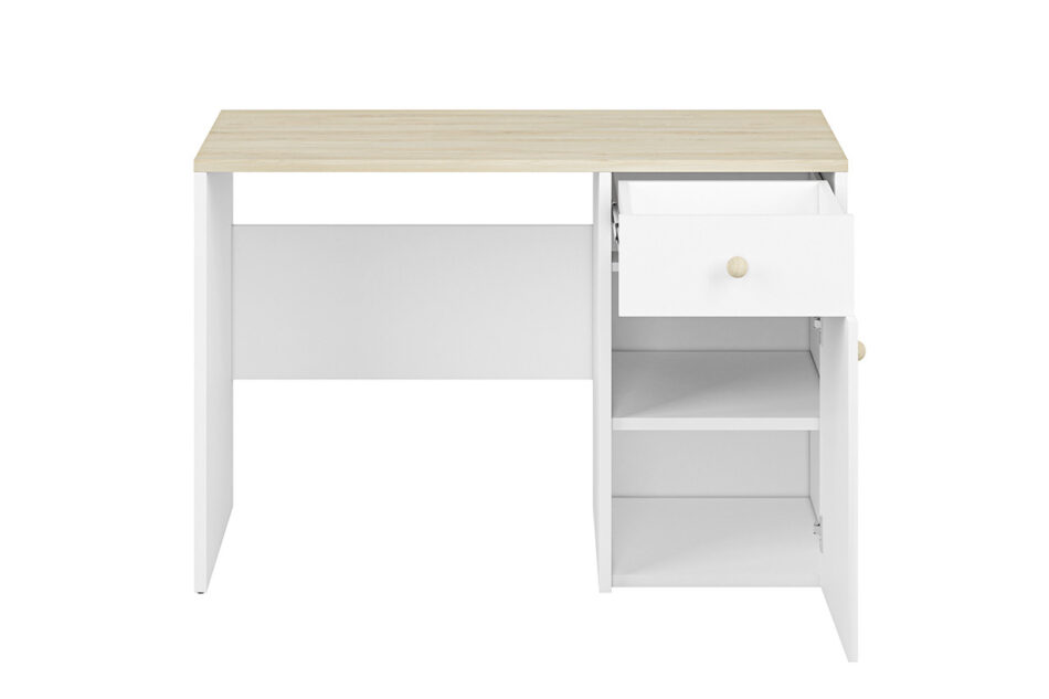 BUBO Biurko biały/drewno bukowe - zdjęcie 3