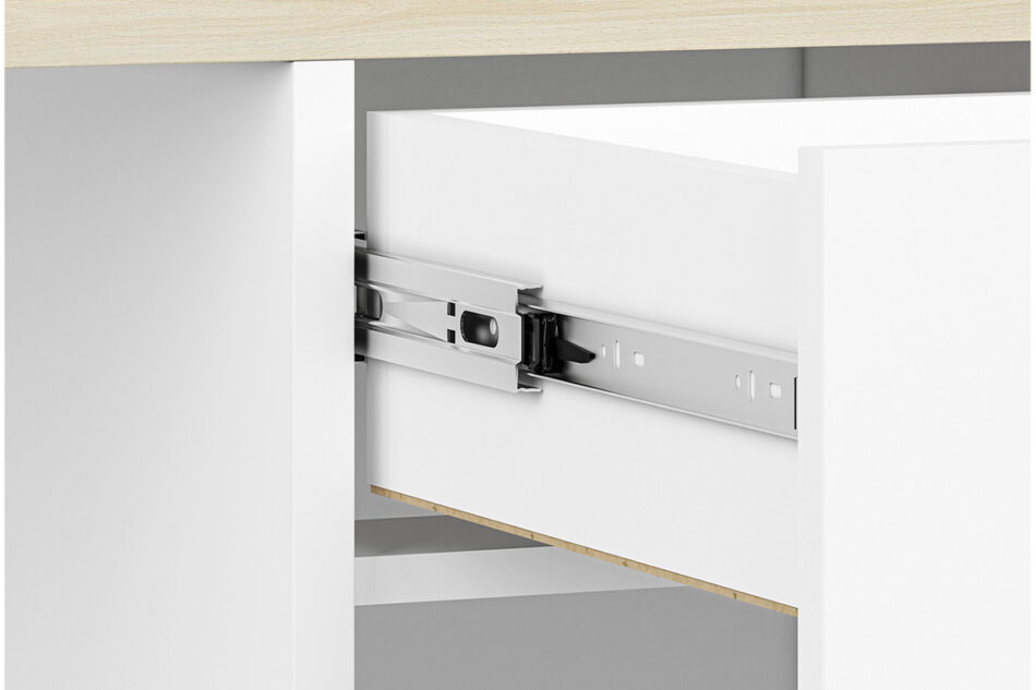 BUBO Biurko biały/drewno bukowe - zdjęcie 7