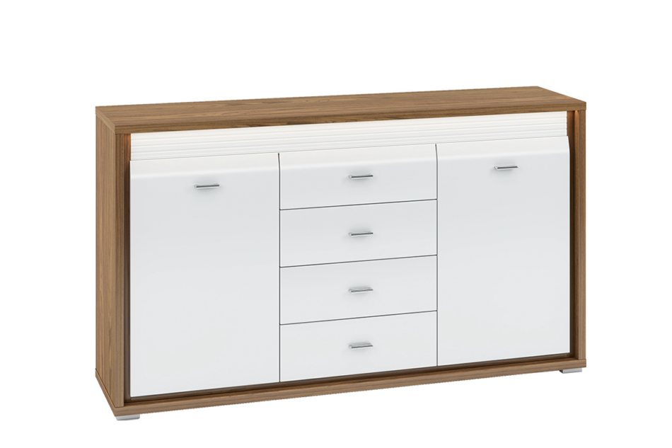 SULA Komoda biały/orzech naturalny - zdjęcie 0