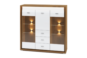 SULA, https://dev1-mda.konsimo.pl/kolekcja/sula/ Witryna biały/orzech naturalny - zdjęcie