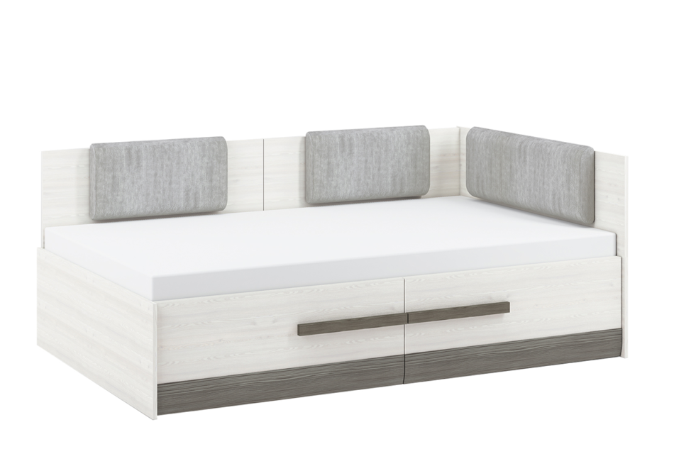 SARPA Łóżko ze stelażem biały/brązowy - zdjęcie 2