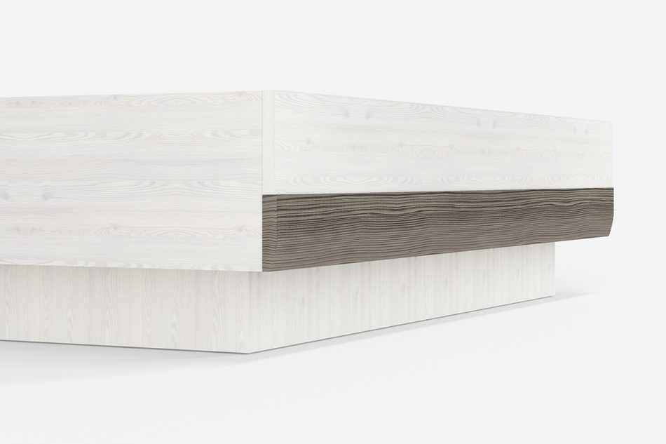 SARPA Łóżko rama biały/brązowy - zdjęcie 1