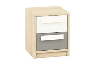 PONGO, https://dev1-mda.konsimo.pl/kolekcja/pongo/ Stolik nocny buk/biały/ciemny szary - zdjęcie