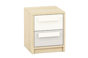 PONGO, https://dev1-mda.konsimo.pl/kolekcja/pongo/ Stolik nocny buk/biały/jasny szary - zdjęcie