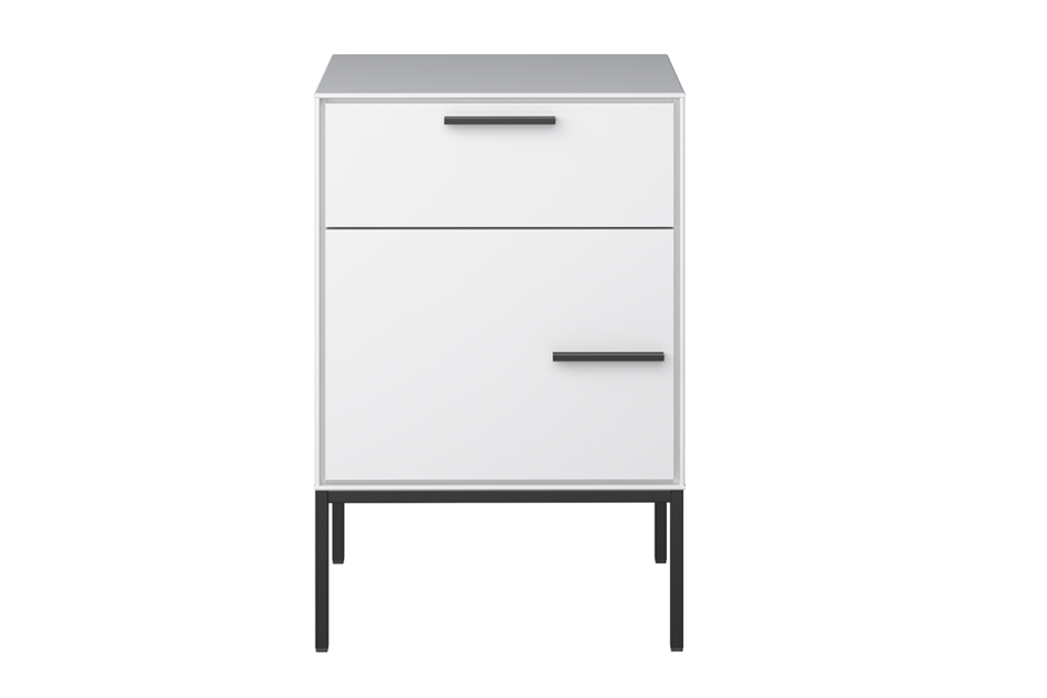 SLIMLINE Stolik nocny biały/czarny - zdjęcie 0