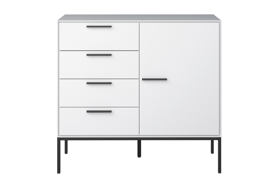 SLIMLINE Komoda biały/czarny - zdjęcie 0