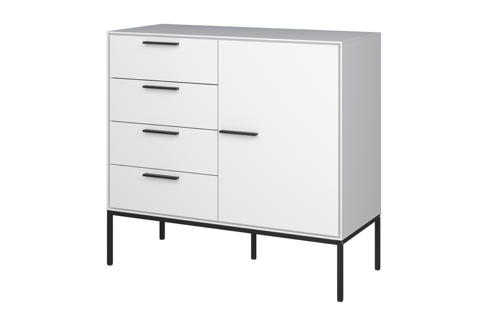 SLIMLINE Komoda biały/czarny - zdjęcie 1