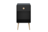 SOFTLINE Stolik nocny czarny/dąb - zdjęcie 1