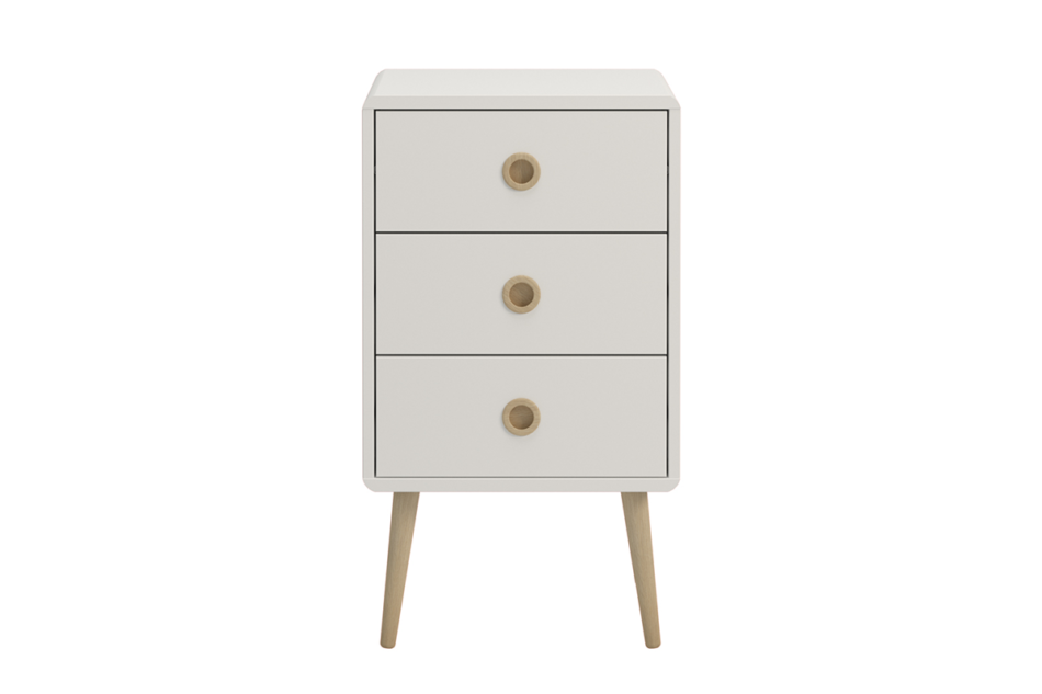 SOFTLINE Stolik nocny biały/dąb - zdjęcie 0