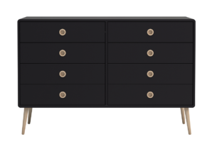 SOFTLINE, https://dev1-mda.konsimo.pl/kolekcja/softline/ Komoda czarny/dąb - zdjęcie