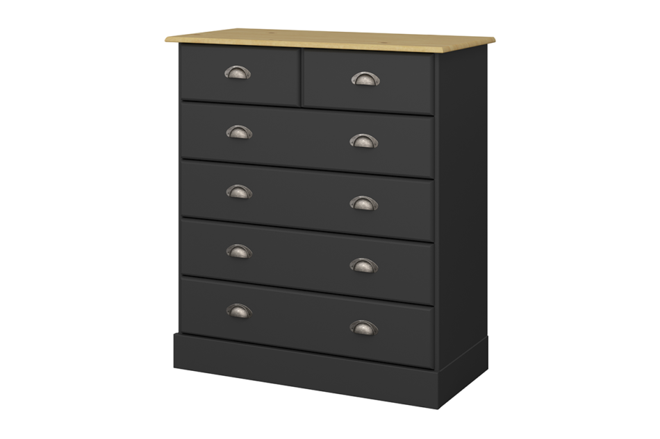NOLA Komoda czarny/sosna - zdjęcie 1