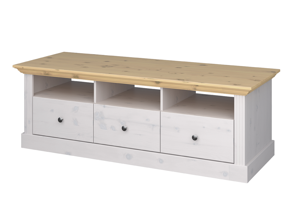 MONACO Szafka RTV biały/sosna naturalna - zdjęcie 1