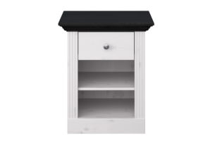 MONACO, https://dev1-mda.konsimo.pl/kolekcja/monaco/ Stolik nocny biały/wenge - zdjęcie