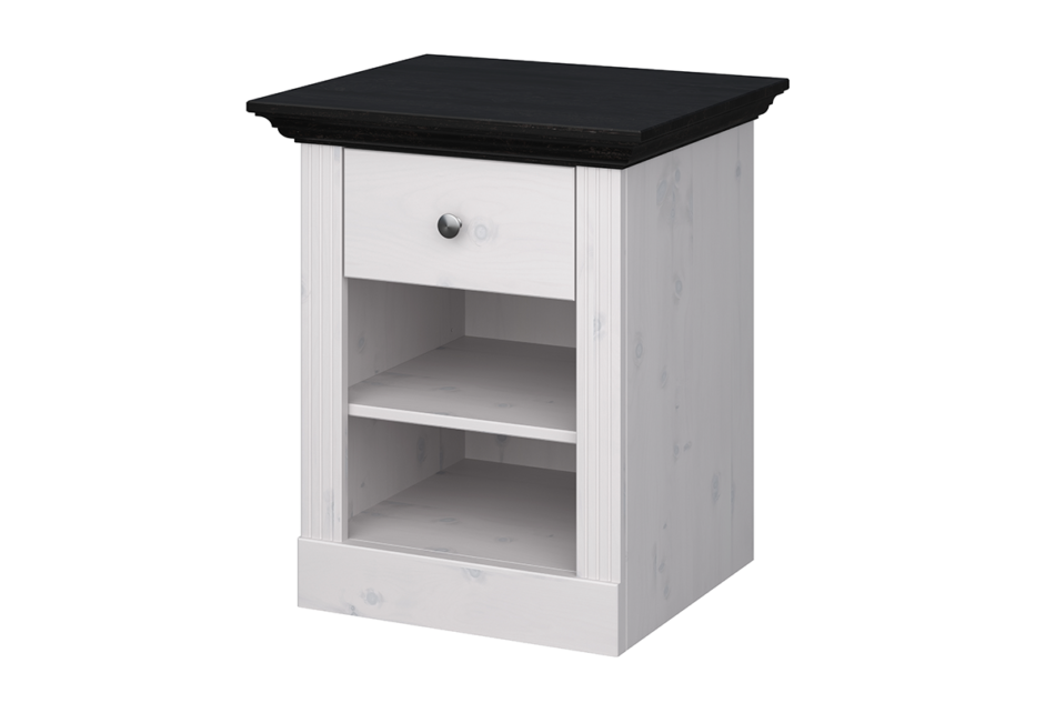 MONACO Stolik nocny biały/wenge - zdjęcie 1