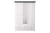 MONACO Szafa ubraniowa biały/wenge - zdjęcie 1