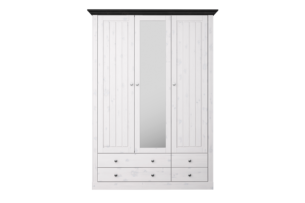 MONACO, https://dev1-mda.konsimo.pl/kolekcja/monaco/ Szafa ubraniowa biały/wenge - zdjęcie