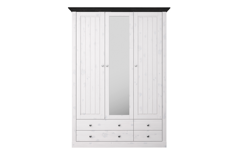 MONACO Szafa ubraniowa biały/wenge - zdjęcie 0