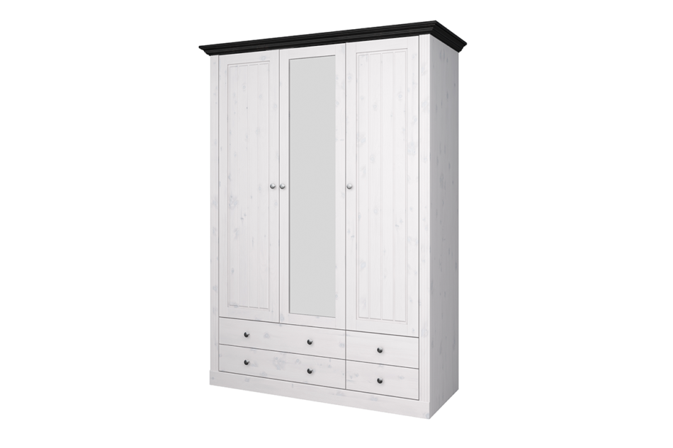 MONACO Szafa ubraniowa biały/wenge - zdjęcie 1