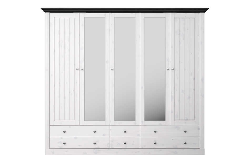 MONACO Szafa ubraniowa biały/wenge - zdjęcie 0