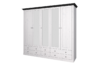 MONACO Szafa ubraniowa biały/wenge - zdjęcie 2