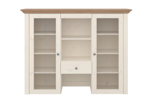 MONACO, https://dev1-mda.konsimo.pl/kolekcja/monaco/ Nadstawka do komody biały/sosna - zdjęcie