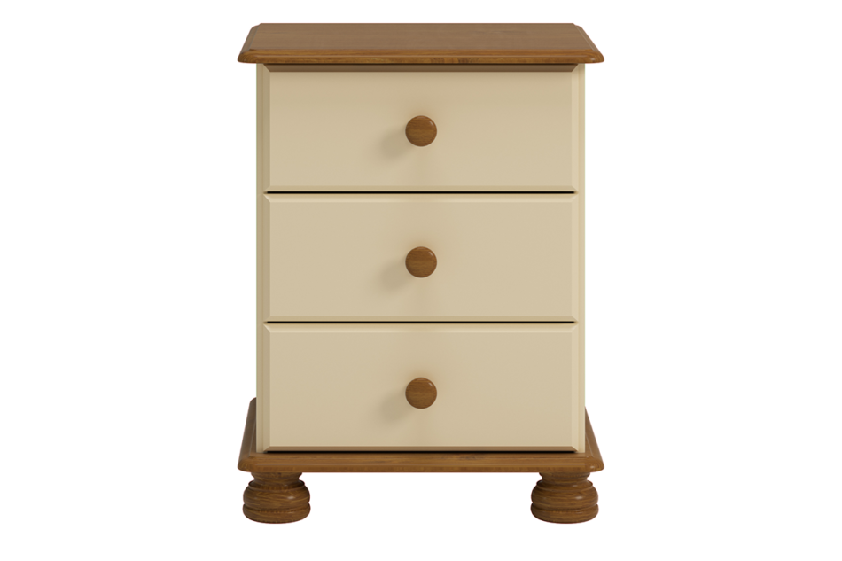 RICHMOND Stolik nocny kremowy/sosna lakierowana bejcowana - zdjęcie 0
