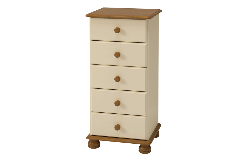 RICHMOND Komoda kremowy/sosna lakierowana bejcowana - zdjęcie 1