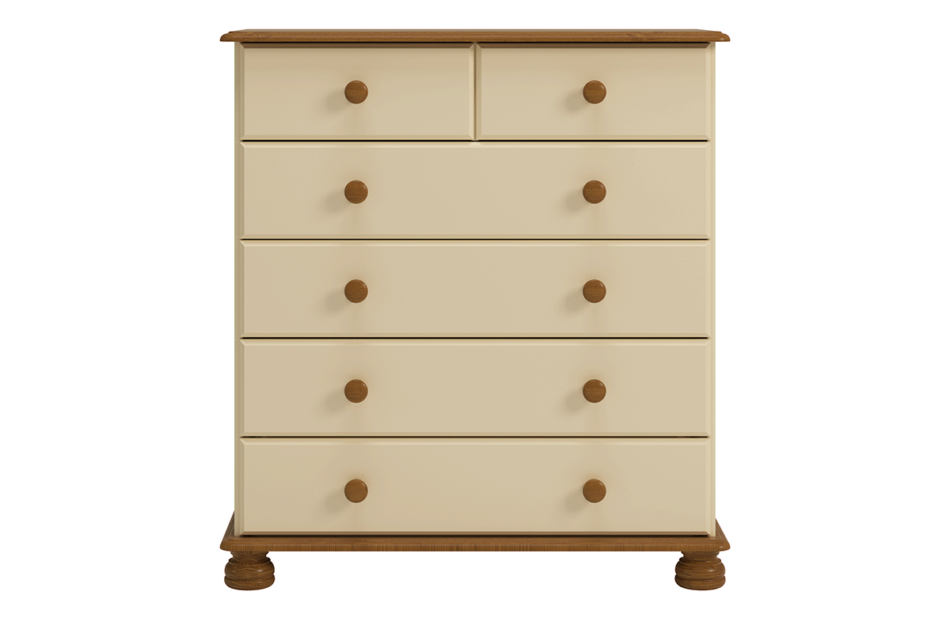 RICHMOND Komoda kremowy/sosna lakierowana bejcowana - zdjęcie 0