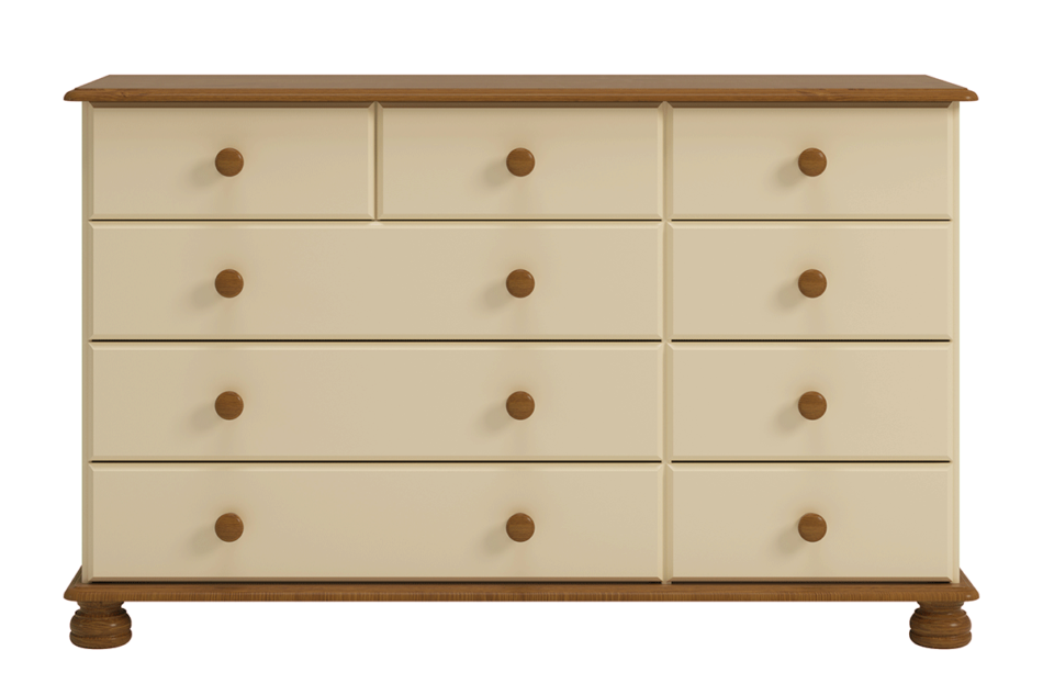 RICHMOND Komoda kremowy/sosna lakierowana bejcowana - zdjęcie 0