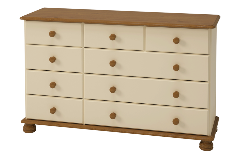 RICHMOND Komoda kremowy/sosna lakierowana bejcowana - zdjęcie 1