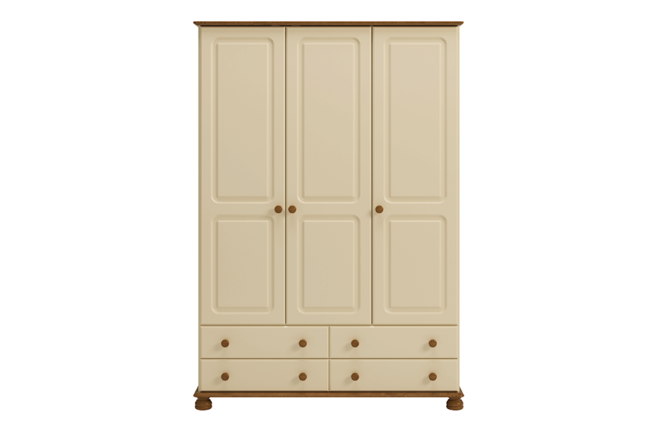 RICHMOND Szafa ubraniowa kremowy/sosna lakierowana bejcowana - zdjęcie 0