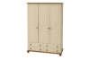 RICHMOND Szafa ubraniowa kremowy/sosna lakierowana bejcowana - zdjęcie 2