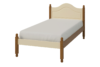 RICHMOND Łóżko rama kremowy/sosna lakierowana bejcowana - zdjęcie 2
