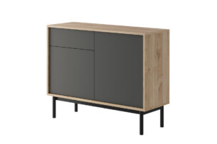 VARIA, https://dev1-mda.konsimo.pl/kolekcja/varia/ Komoda antracytowy/dąb - zdjęcie