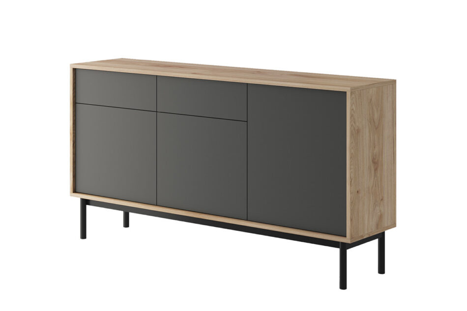 VARIA Komoda antracytowy/dąb - zdjęcie 0