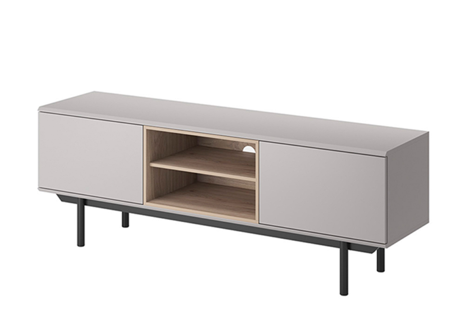 NISSO Szafka RTV szary/dąb - zdjęcie 0