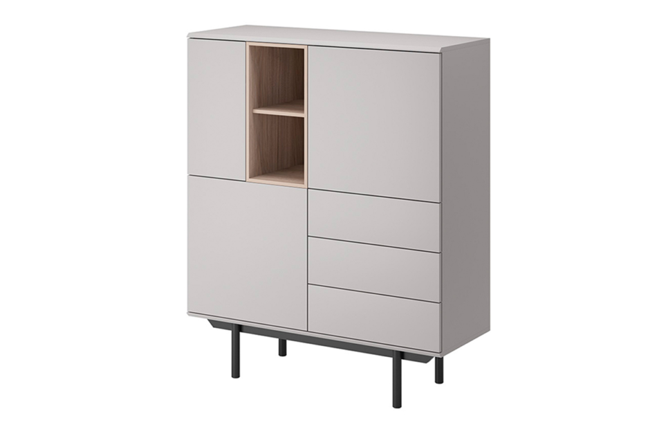 NISSO Komoda szary/dąb - zdjęcie 0