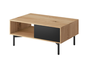 HAGIA, https://dev1-mda.konsimo.pl/kolekcja/hagia/ Stolik kawowy dąb/czarny - zdjęcie