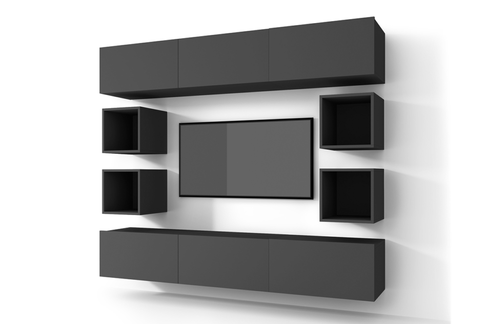 MORIO Zestaw mebli do salonu 10 el. grafitowy - zdjęcie 0