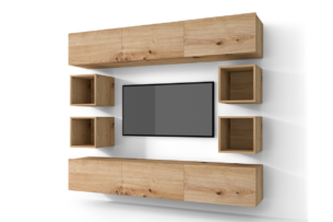 MORIO, https://dev1-mda.konsimo.pl/kolekcja/morio/ Zestaw mebli do salonu 10 el. dąb naturalny - zdjęcie