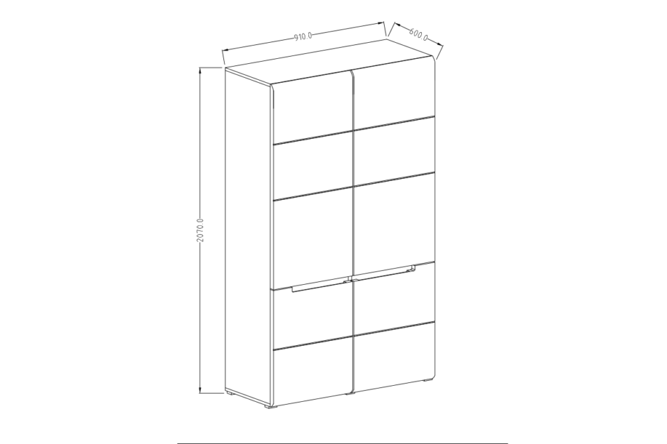 HEKTOR Szafa biały połysk - zdjęcie 4